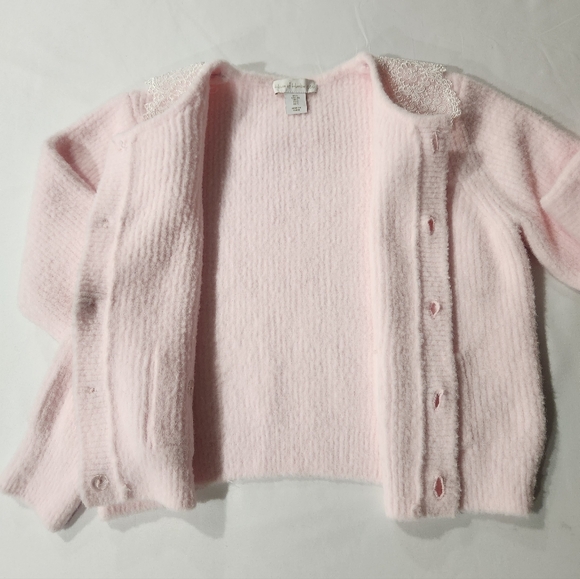 House Of Harlow 1960 Soft Pink Cardigan With Lace Collar - Picture 13 of 16